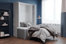 Шкаф кровать вертикальная с диваном Standart plus 90х200