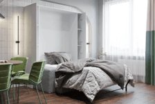 Шкаф кровать вертикальная с диваном Standart plus 120х200