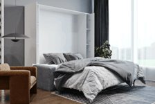 Шкаф кровать вертикальная с диваном Standart plus 160х200