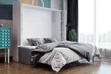Шкаф кровать вертикальная с диваном Standart plus 180х200
