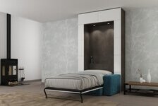 Шкаф кровать вертикальная с диваном Comfort 90х200