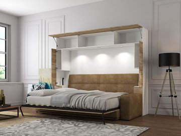 Шкаф-кровать с диваном горизонтальная Premium 160х200 4