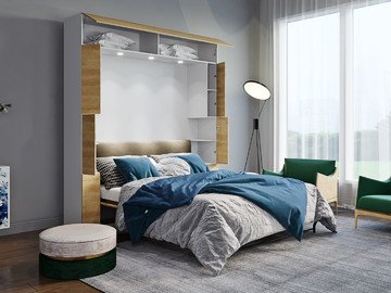 Шкаф кровать вертикальная Premium 160x200 2