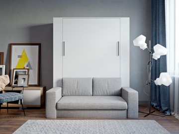 Шкаф кровать вертикальная с диваном с внутренними ячейками Standart 120х200 2