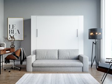Шкаф кровать вертикальная с диваном с внутренними ячейками Standart 160х200 2