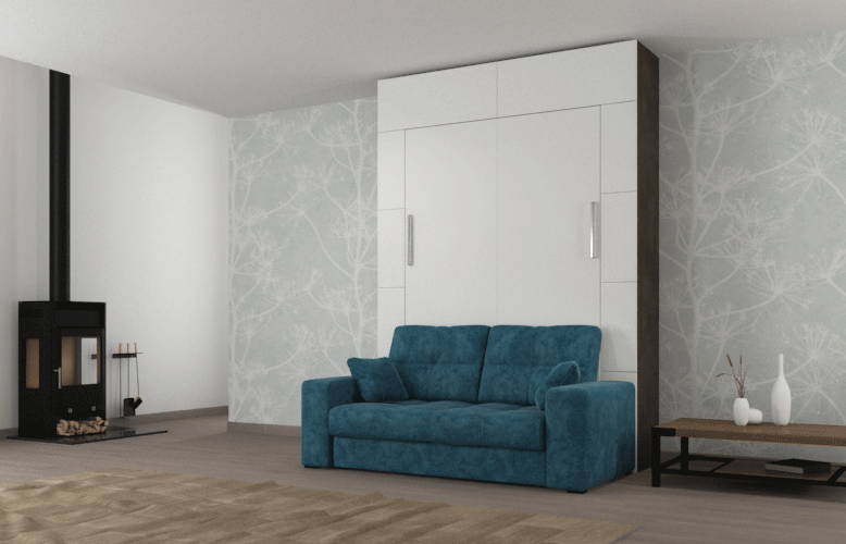 Шкаф кровать вертикальная с диваном Comfort 120х200 5