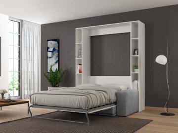 Шкаф кровать вертикальная с диваном Standart 120х200 2